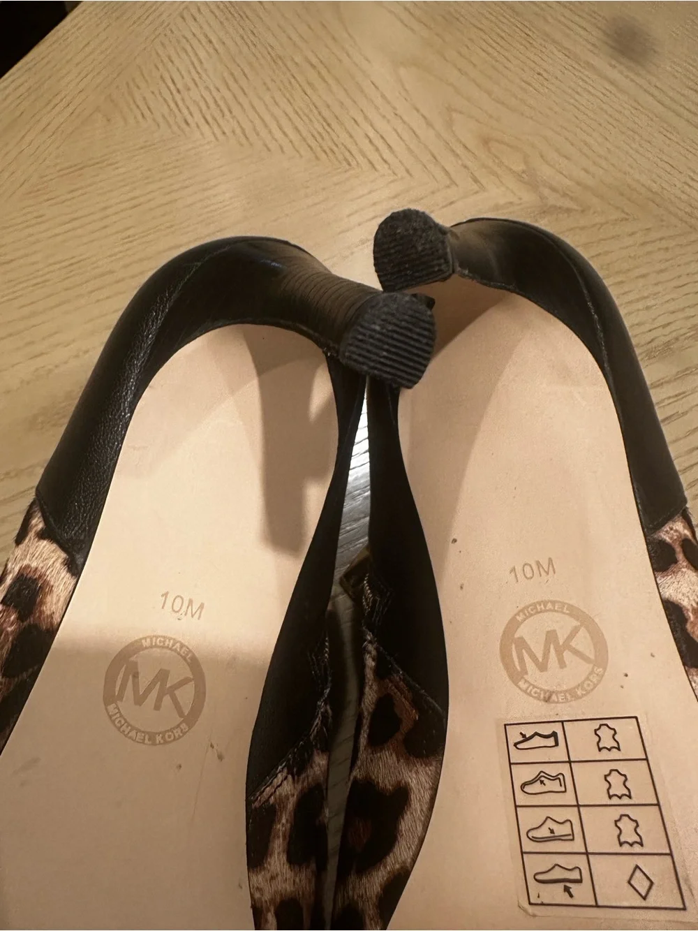 MICHAEL Michael Kors Leopard Print Calf Hair Stiletto Booties Size 10M